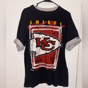Kansas City Chiefs Vintage T-Shirt Medium Double Layered